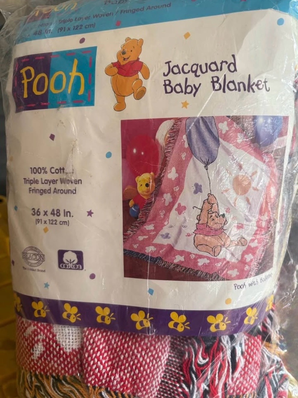Winnie the Pooh Jacquard Baby Blanket